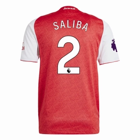 Flexible Shoulder Gusset adidas William Saliba Arsenal FC Authentic Home Jersey 25/26 w/ EPL Patch (Better Scarlet/White)