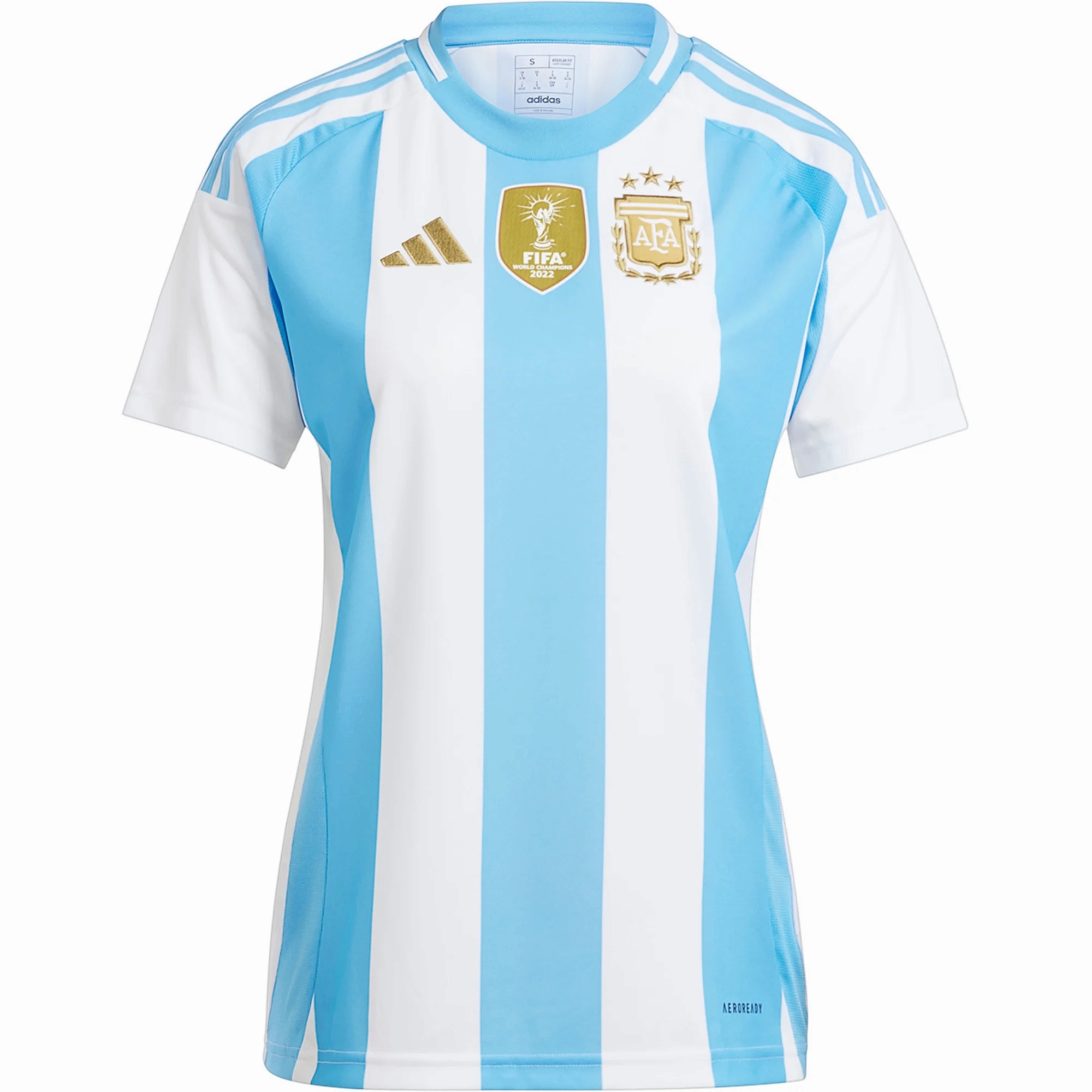adidas Womens Argentina Home Jersey 24/25 (White/Blue Burst) Premium Quality Stitching