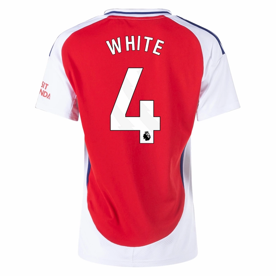 Abrasion Resistant Fabric All-day Performance adidas Womens Arsenal Ben White Home Jersey 24/25 (Better Scarlet/White)
