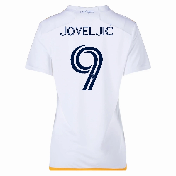 adidas Womens LA Galaxy Dejan Jovelji? Home Jersey 24/25 (White/Yellow/Navy) Easy Stretch Layered Insulation System