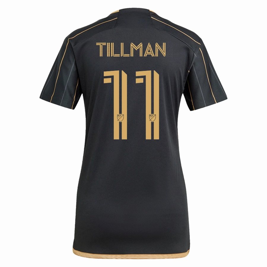 Raglan Sleeve Cut Chic Design adidas Womens LAFC Timothy Tilman Home Jersey 24/25 (Black/Gold)