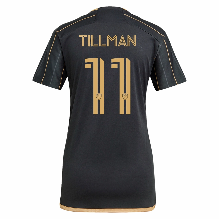 Non Restrictive Cut Multi Directional Breathability adidas Womens LAFC Timothy Tilman Home Jersey 24/25 (Black/Gold)