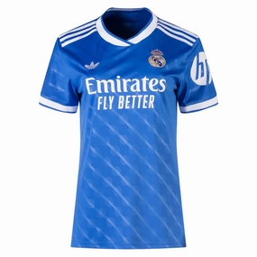 Laser Cut Edge adidas Womens Real Madrid Third Jersey 25/26 (Blue)