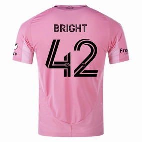 adidas Yannick Bright Inter Miami CF Authentic Home Jersey 25/26 w/ MLS Patches   Sponsor (Easy Pink) Ventilated Mesh Panel