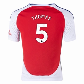 Tear Resistant Fabric Training Ready adidas Youth Arsenal Thomas Partey Home Jersey 24/25 (Better Scarlet/White)