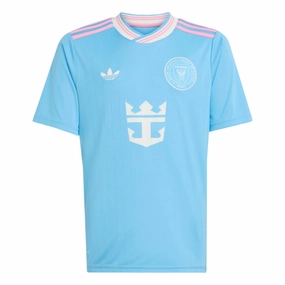 adidas Youth Inter Miami 25/26 Third Jersey (Blue/Pink) All Day Comfort Fit