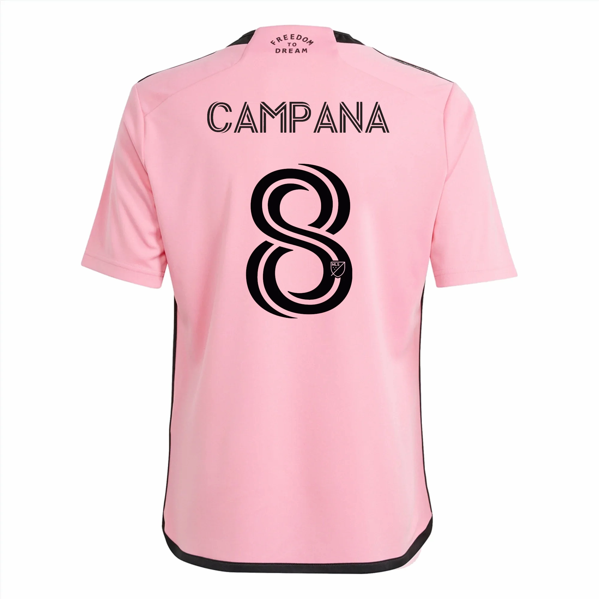 Smooth Lock Stitching adidas Youth Inter Miami Leonardo Campana Home Jersey 24/25 (Easy Pink)