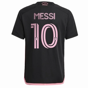 adidas Youth Inter Miami Lionel Messi Away Jersey 23/24 (Black/Pink) Move Enhanced
