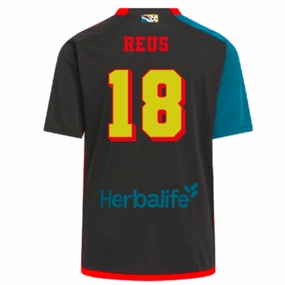 Fade Resistant Dyeing sprint training adidas Youth LA Galaxy Marco Reus Third Jersey 24/25 (Black/Virdia)