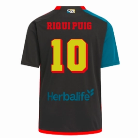 Thermal Barrier Interlock adidas Youth LA Galaxy Riqui Puig Third Jersey 24/25 (Black/Virdia)