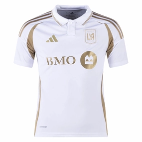 Relaxed Comfort adidas Youth LAFC Away Jersey 25/26 (White/Gold)
