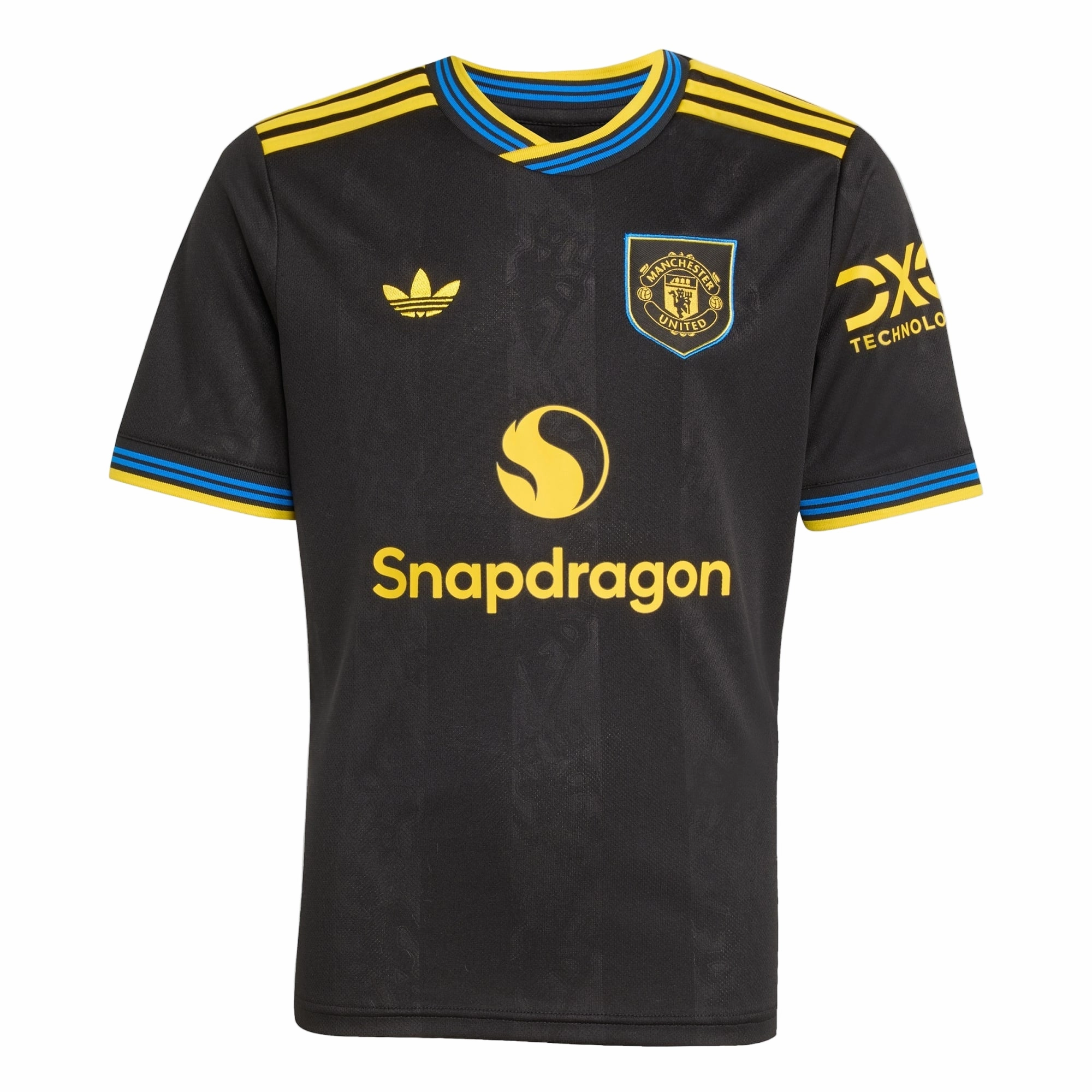 adidas Youth Manchester United 25/26 Third Jersey (Black) Breathable Gear Quick Recovery Fabric