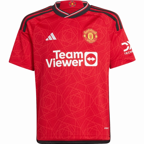 adidas Youth Manchester United Antony Home Jersey 23/24 (Team College Red) Neutral palette