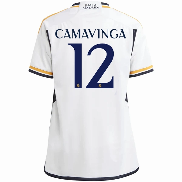 Athletic Collar Style Fast Reaction adidas Youth Real Madrid Camavinga Home Jersey 23/24 (White)
