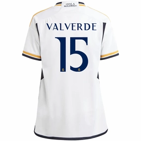 Tubular Body Mapping Thermal Regulating Fabric adidas Youth Real Madrid Federico Valverde Home Jersey 23/24 (White)