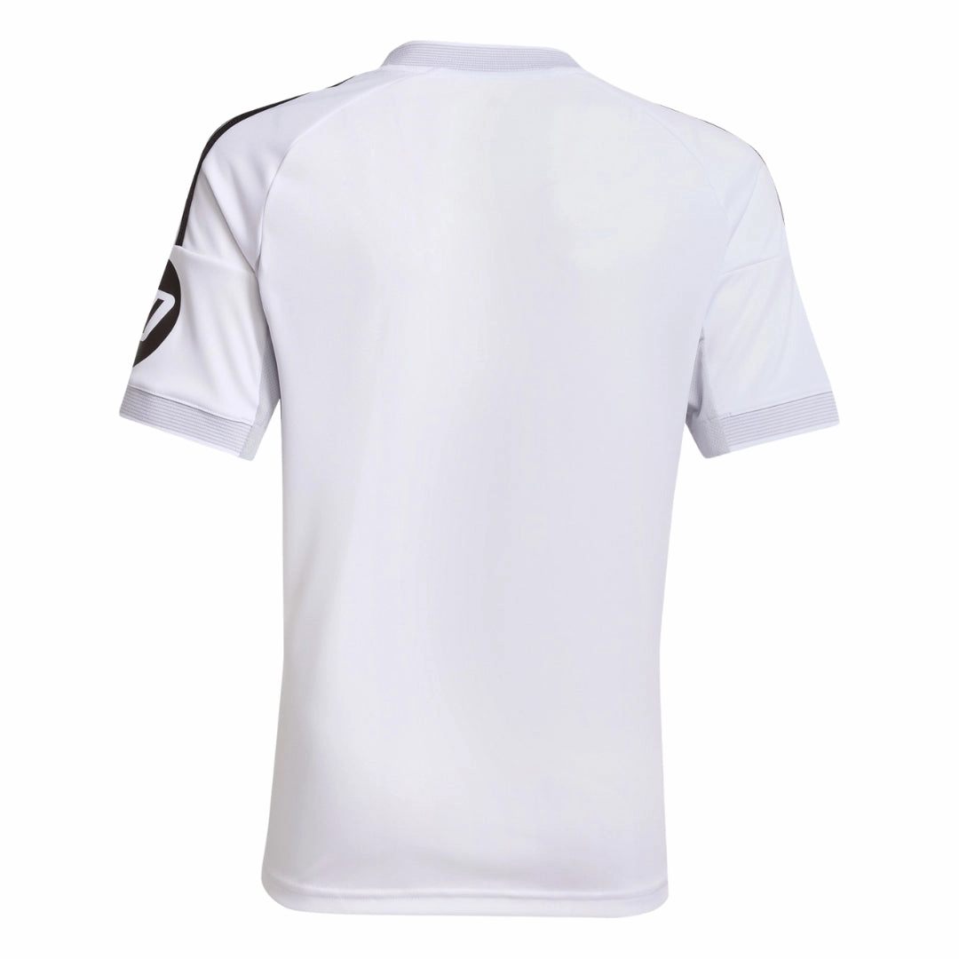 Soft Layers Maximum Comfort adidas Youth Real Madrid Home Jersey 25/26 (White)