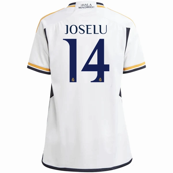 adidas Youth Real Madrid Joselu Home Jersey 23/24 (White) Agile Motion