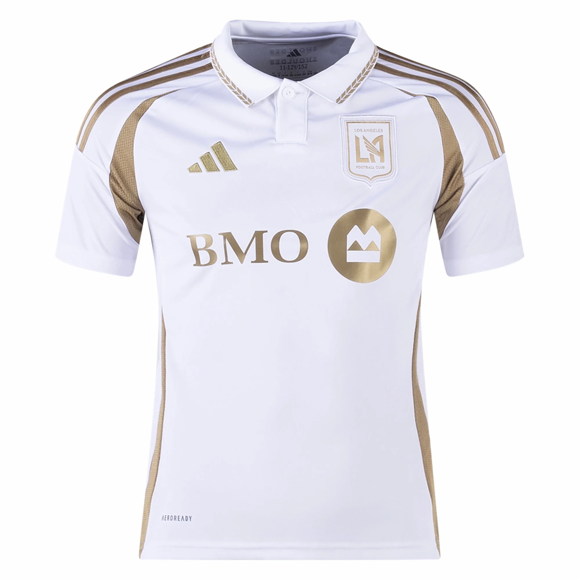 adidas Youth Son Heung-min LAFC Away Jersey 25/26 (White/Gold) Slim Fit Contour Design