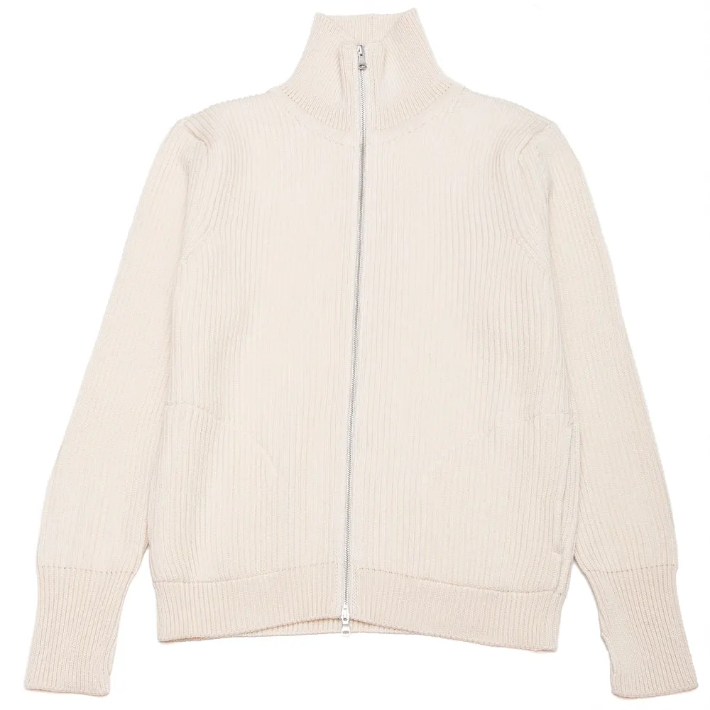 Office Casual Andersen-Andersen Navy Full-Zip with Pockets Off-White