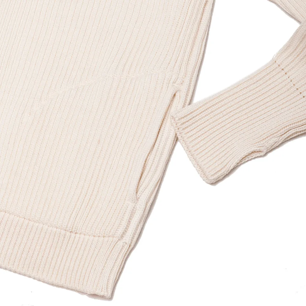 Andersen-Andersen Navy Full-Zip with Pockets Off-White Comfort Layer Cuffed Sleeves