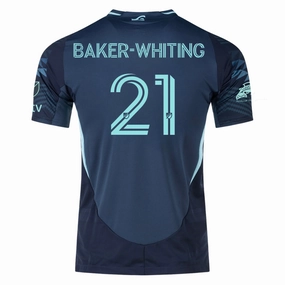 adidas R. Baker-Whiting Seattle Sounders Authentic Away Jersey 25/26 w/ MLS Patches & Sponsor (Aura Ink) Training Look Base Comfort