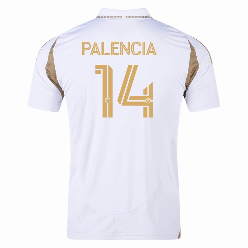 adidas Sergi Palencia LAFC Away Jersey 25/26 (White/Gold) Bonded Armhole Frames