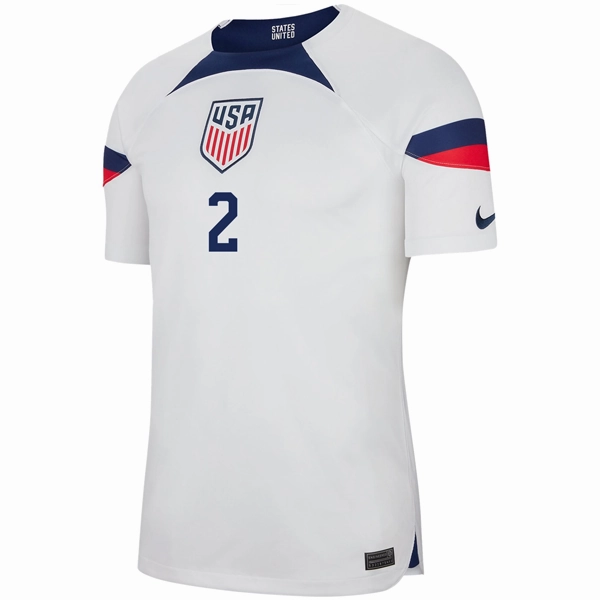 Stretch Zones Relaxed Performance Nike United States Authentic Match Sergino Dest Home Jersey 22/23 (White/Loyal Blue)