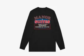 DoubleLayeredHem Manor "Suites" Long Sleeve T-Shirt M - Black