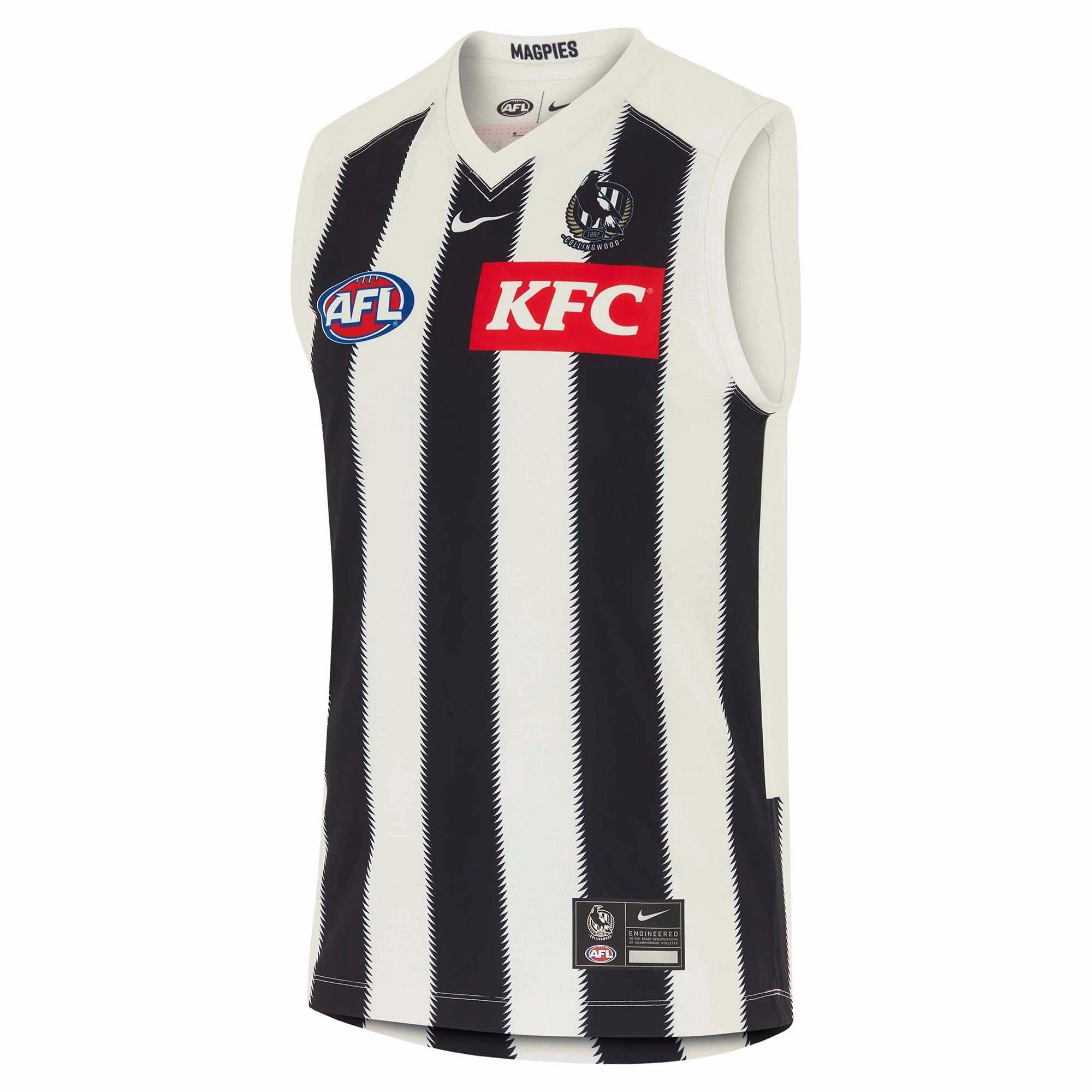 Adult's AFL Collingwood Magpies Football Club 2025 Clash Jersey Comfortable Inner Lining