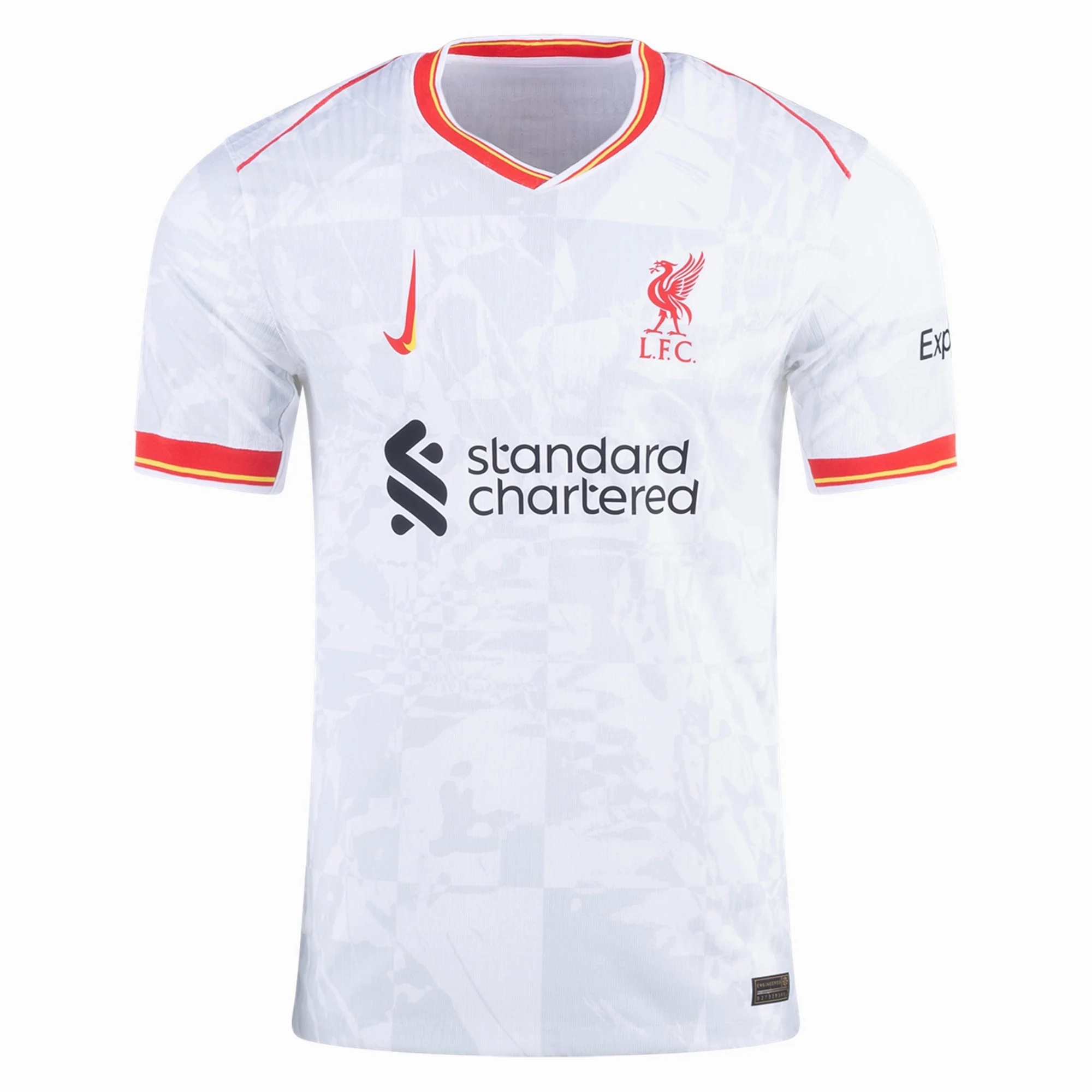 Nike Liverpool Authentic Third Jersey 24/25 (White/Pure Platinum) Low Friction Texturing Multi Panel Construction