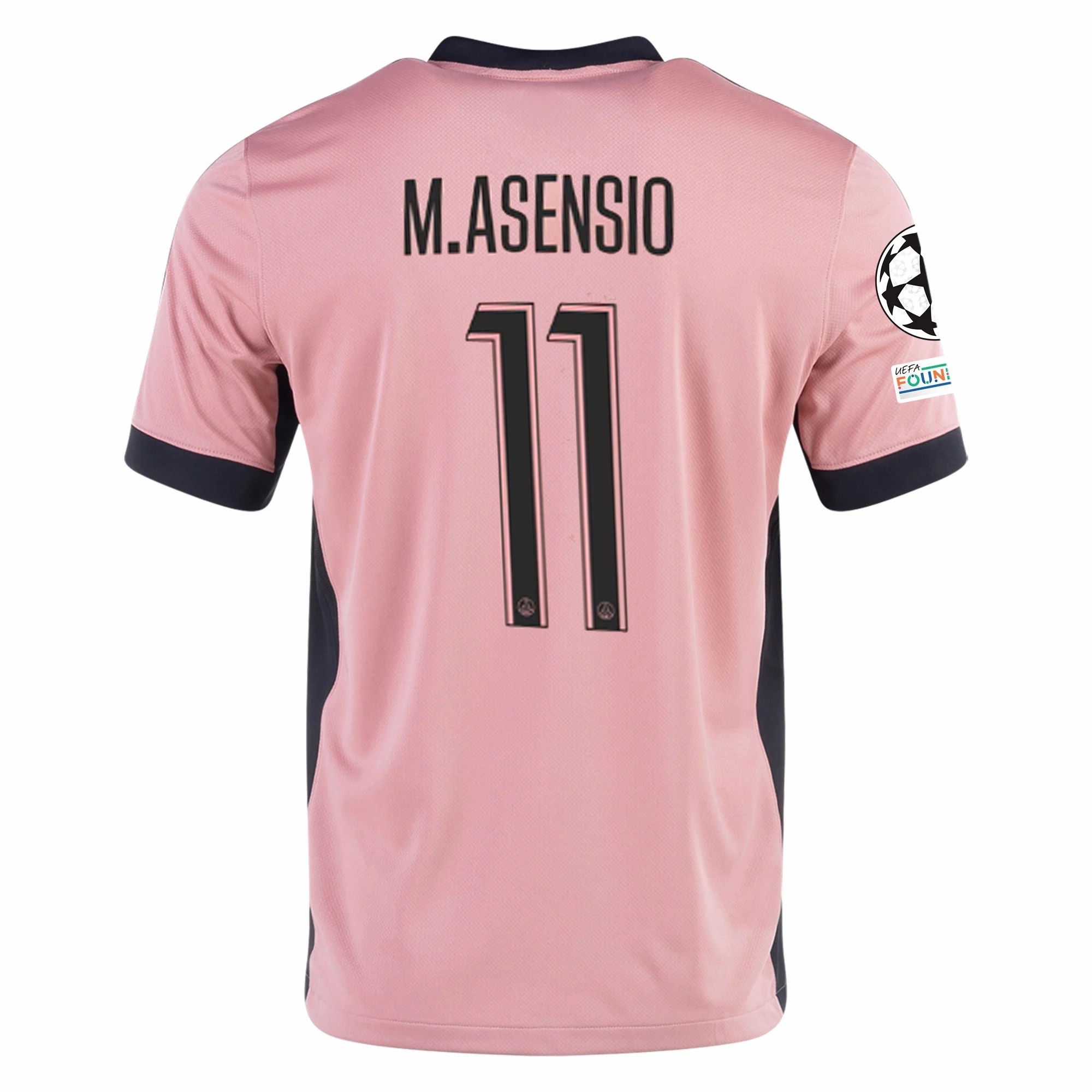 Nike Paris Saint-Germain Marco Asensio Third Jersey w/ Champions League Patches 24/25 (Rust Pink/Black) Effortless Comfort Movement Support