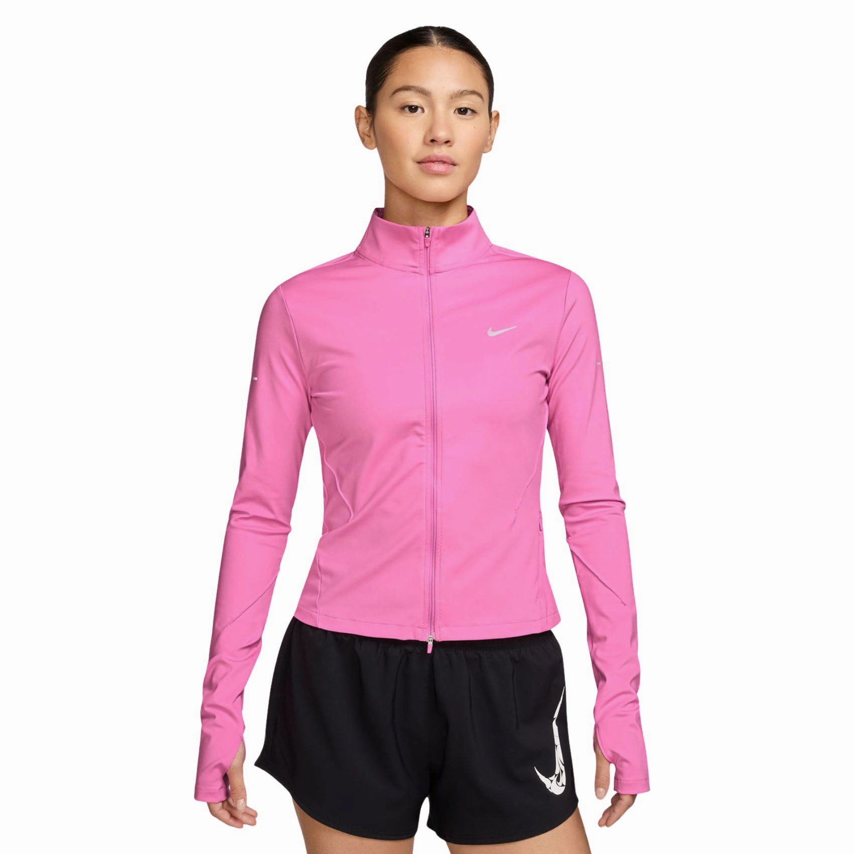 Travel Street Style Basic Travel Fit Womens Nike Swift Dri-FIT Full-Zip Mid-Layer Running Top