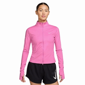 Womens Nike Swift Dri-FIT Full-Zip Mid-Layer Running Top Bonded Zippers