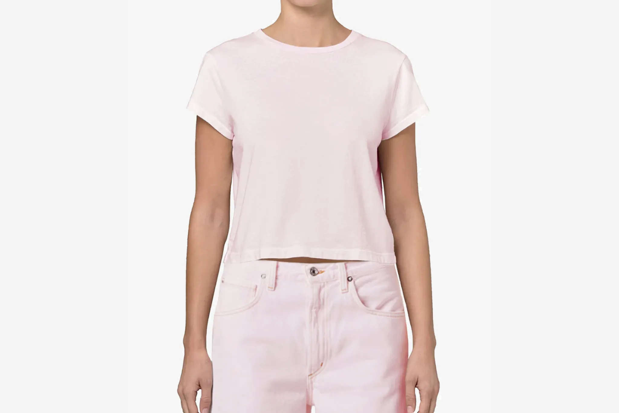 Winter Style AGOLDE "Adine Shrunken Tee" W - Cosmos