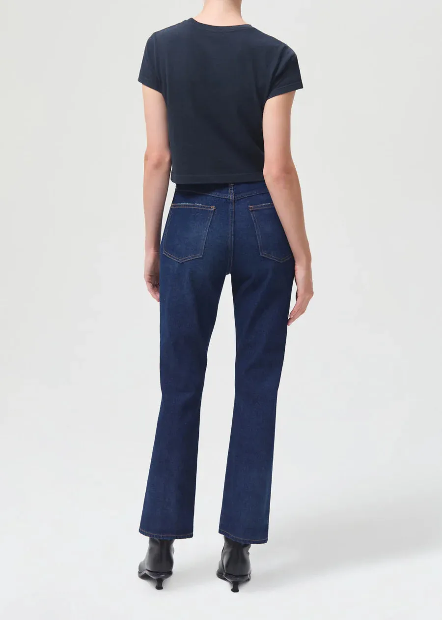Seamless transition Stretchable Fabric AGOLDE "Adine Shrunken Tee" W - Nocturne