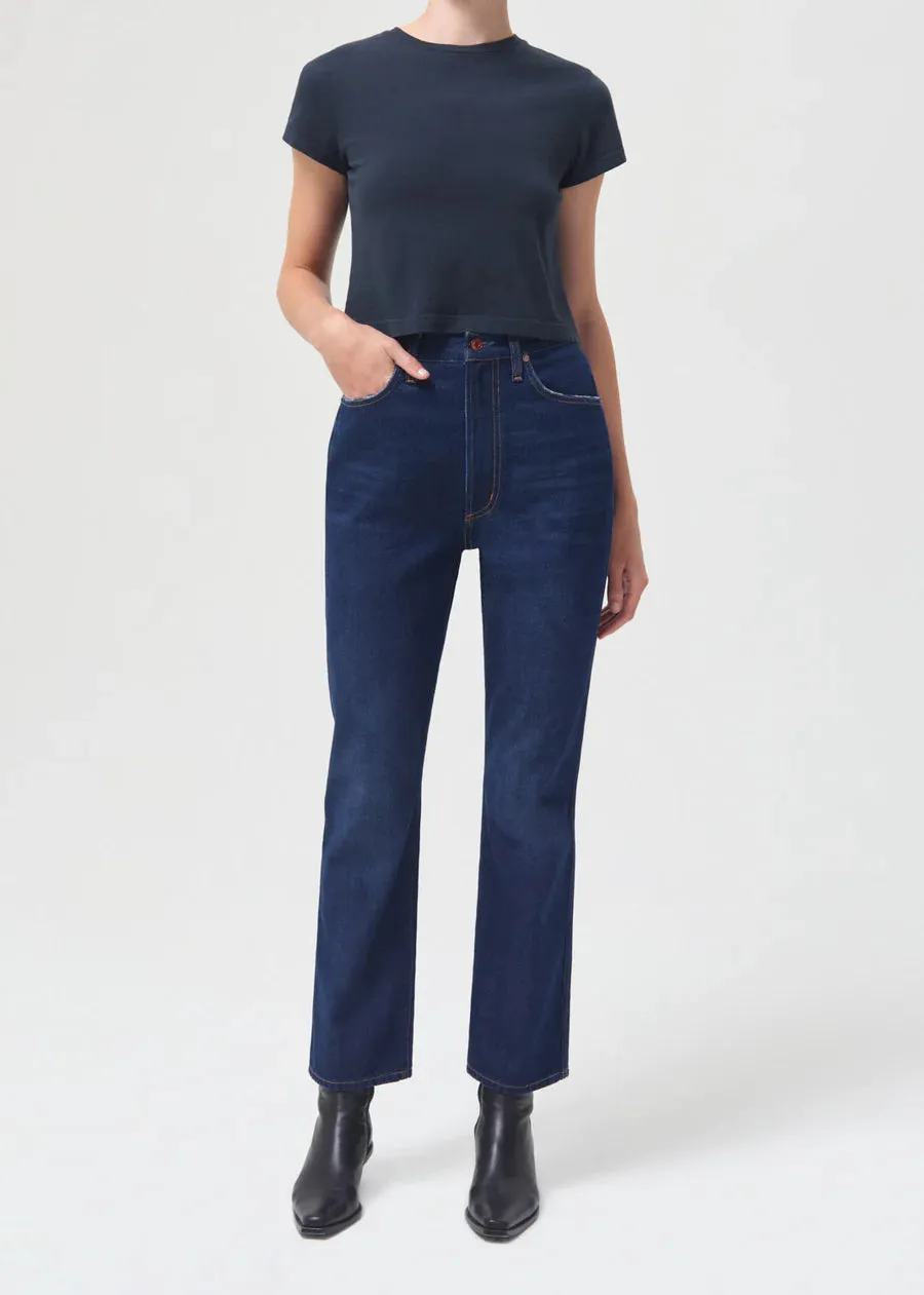 AGOLDE "Adine Shrunken Tee" W - Nocturne Warm Knit All-Weather Wear