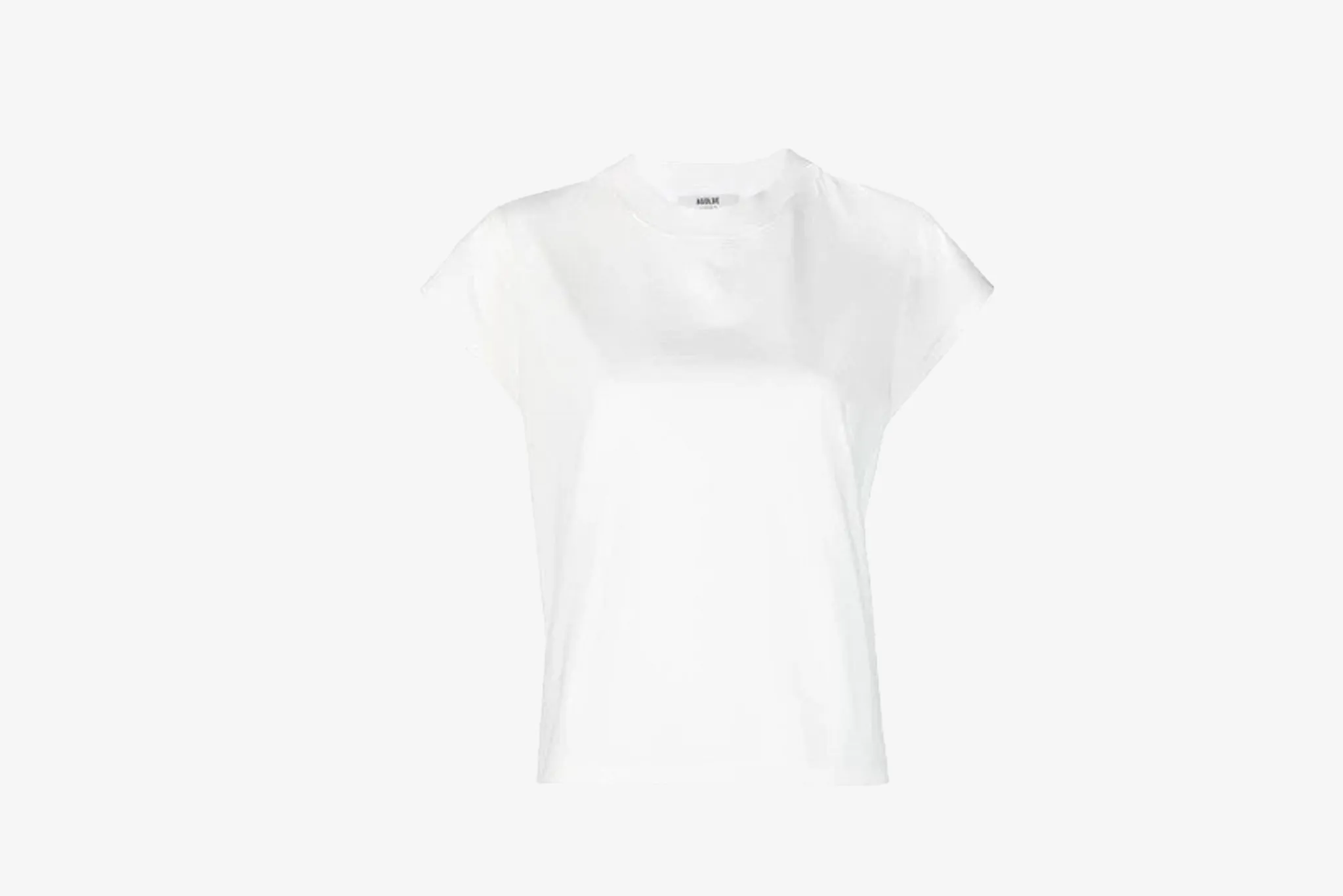 AGOLDE "Bryce Cap Sleeve Tee" W - White Casual Fit