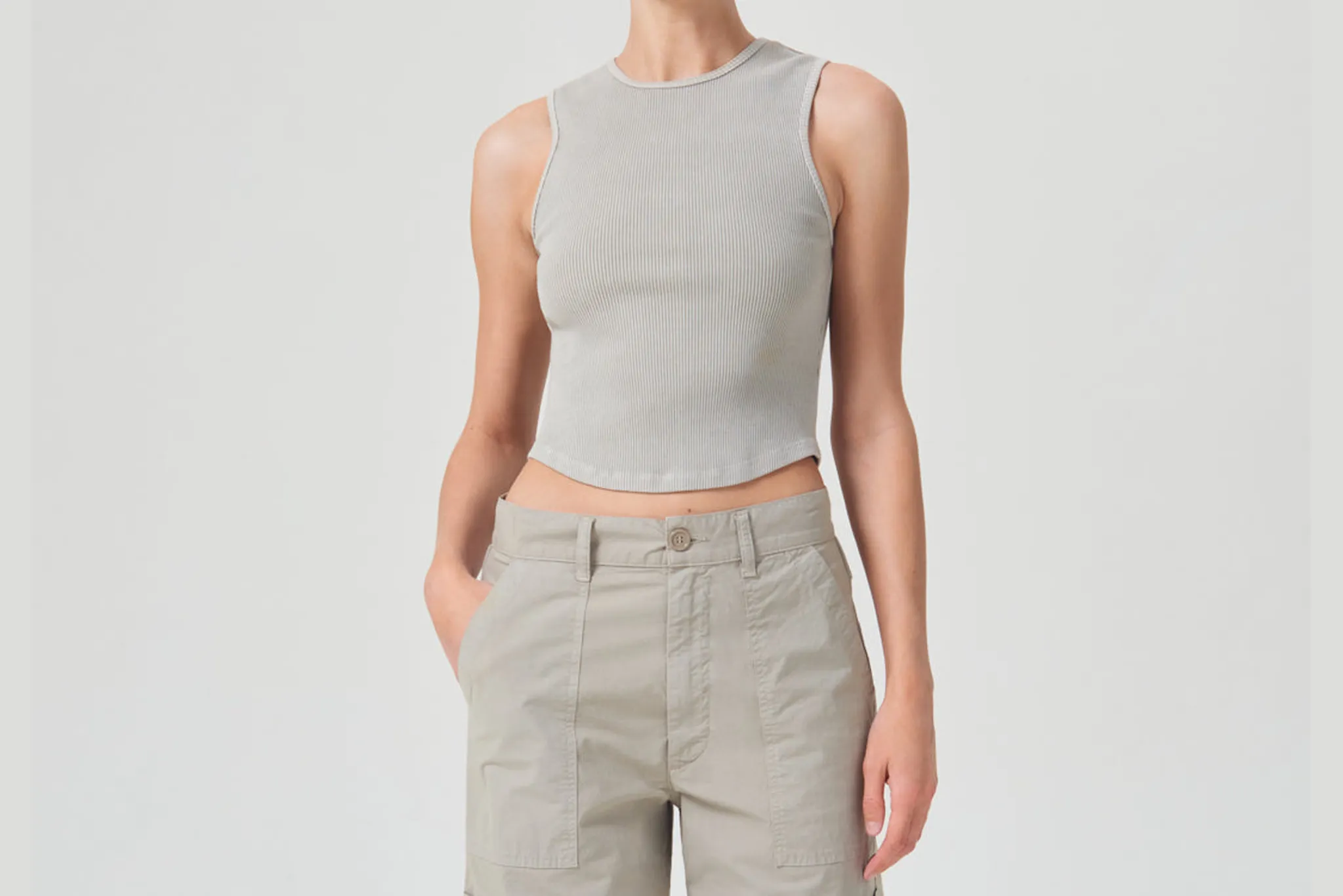 AGOLDE "Nova Tank" W - Rice Paper Star Fit