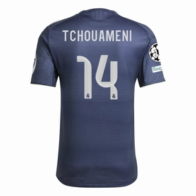 adidas Aur??lien Tchouam??ni Real Madrid Authentic Away Jersey 25/26 w/ Champions League Patches (Legend Ink Laser Cut Edge Vapor Transfer Fabric