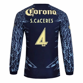 Total Ease Power Moves adidas S. Caceres Club Am??rica 25/26 Away Long Sleeve Jersey (Blue)