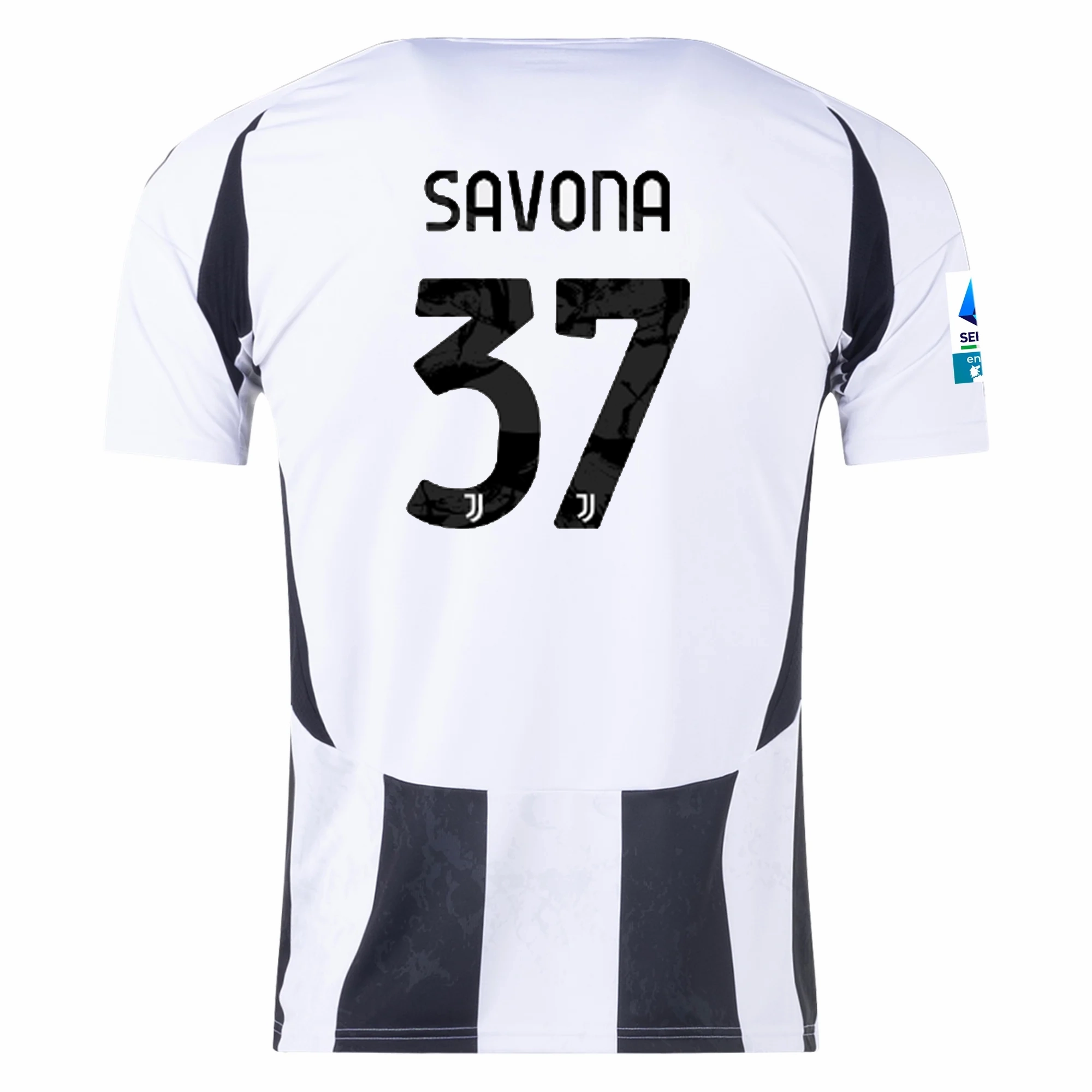adidas Juventus Nicol?? Savona Home Jersey w/ Serie A Patch 24/25 (White/Black) workout mode