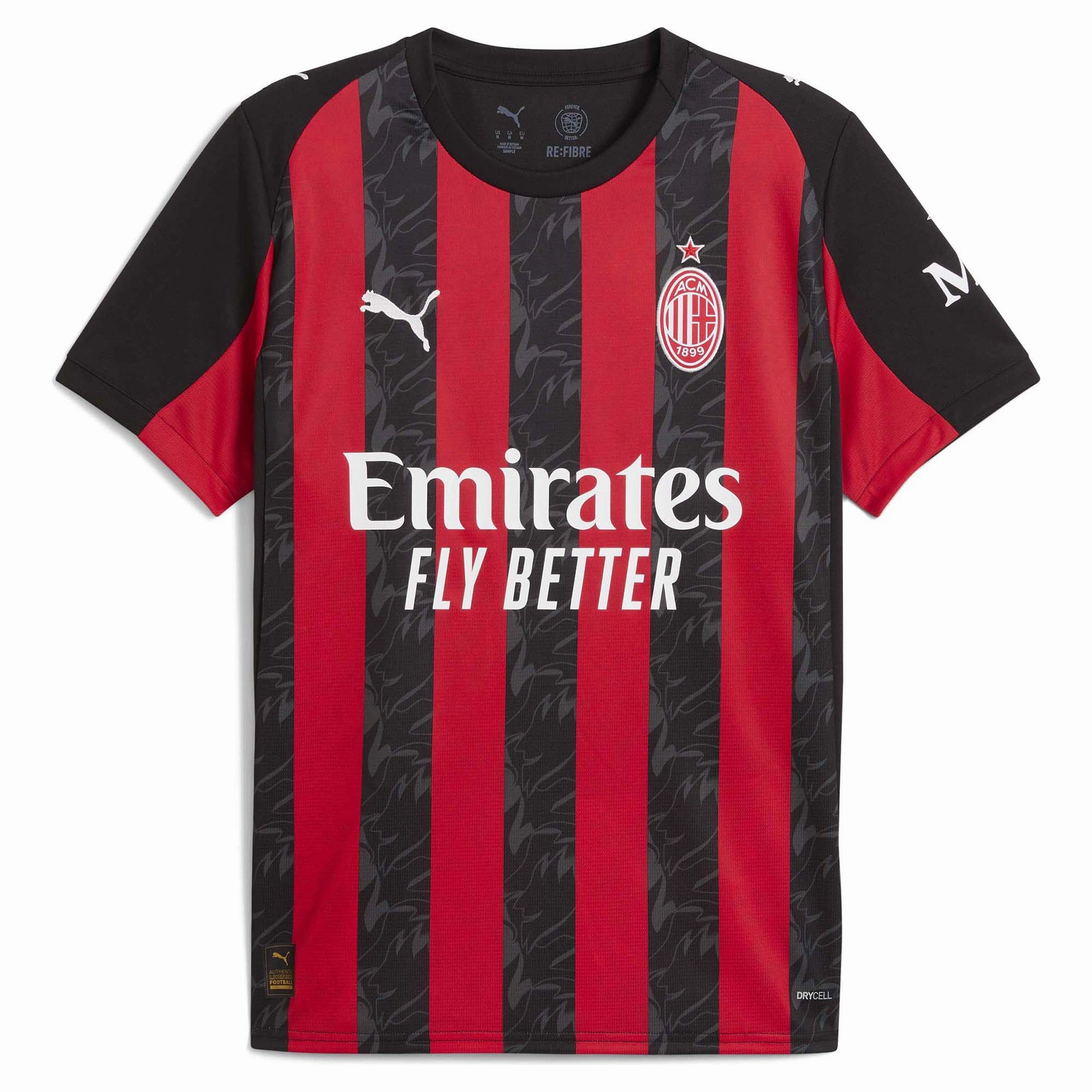 Men's AC Milan 2025/26 Home Replica Soccer Jersey Run Control Hyper Fit