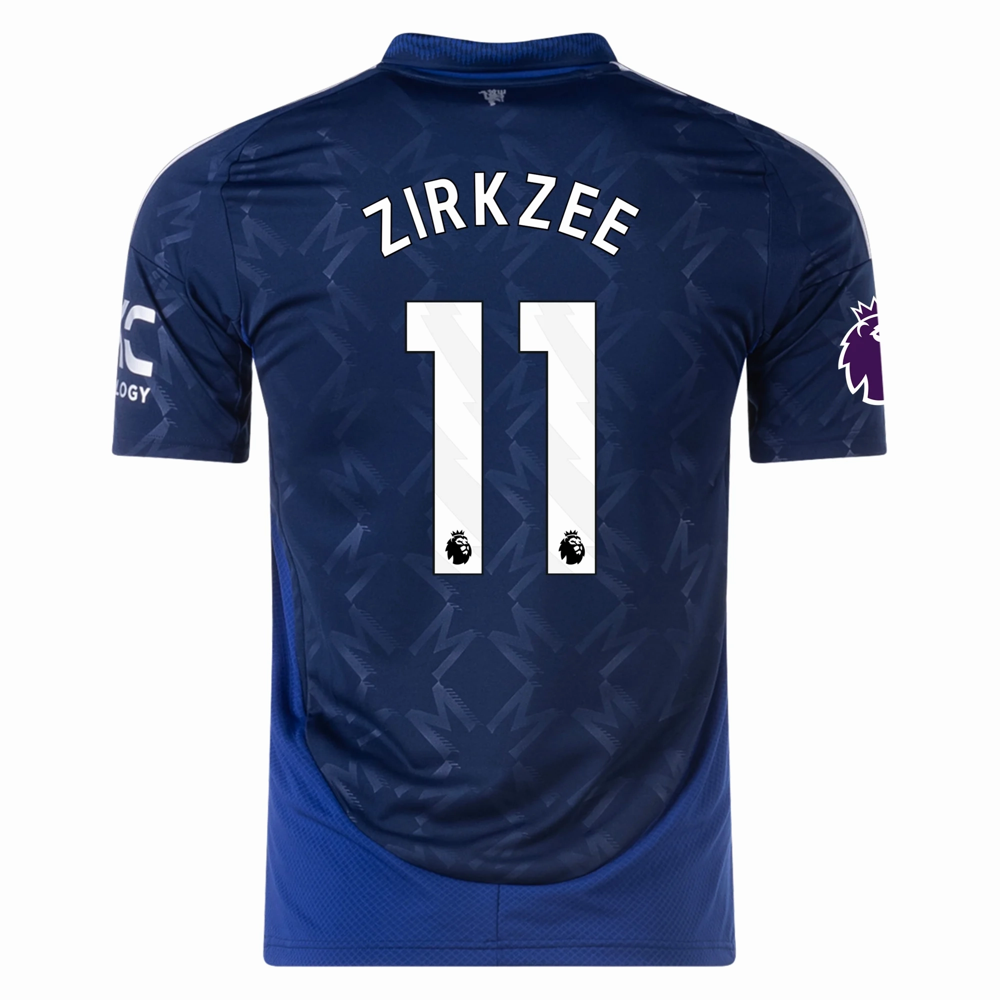 All-Day Wear Tight Knit adidas Manchester United Joshua Zirkzee Away Jersey w/ EPL Patch 24/25 (Night Indigo)