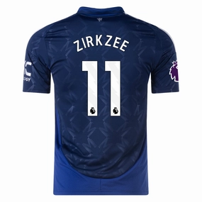 adidas Manchester United Joshua Zirkzee Away Jersey w/ EPL Patch 24/25 (Night Indigo) Free Motion
