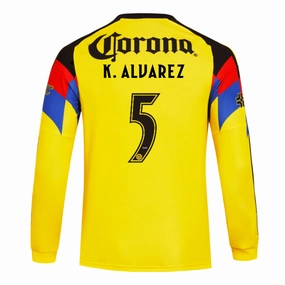 adidas K. Alvarez Club Am??rica 25/26 Long Sleeve Home Jersey (Yellow) Modern Look