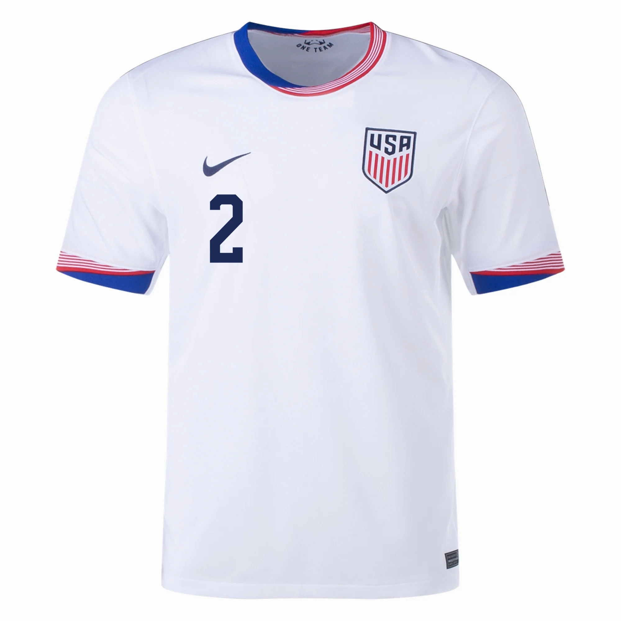 Nike United States Sergi?o Dest Home Jersey 24/25 (White) Ventilated Mesh Panel Eco Friendly Fabric Blends