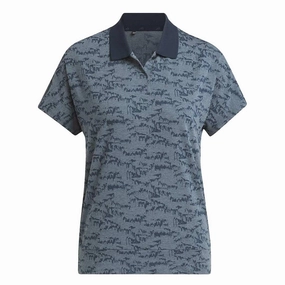 Seam Free Underarm Venting Quick Release Zipper Tech adidas - Women's Go-To Printed Polo (IB5157)