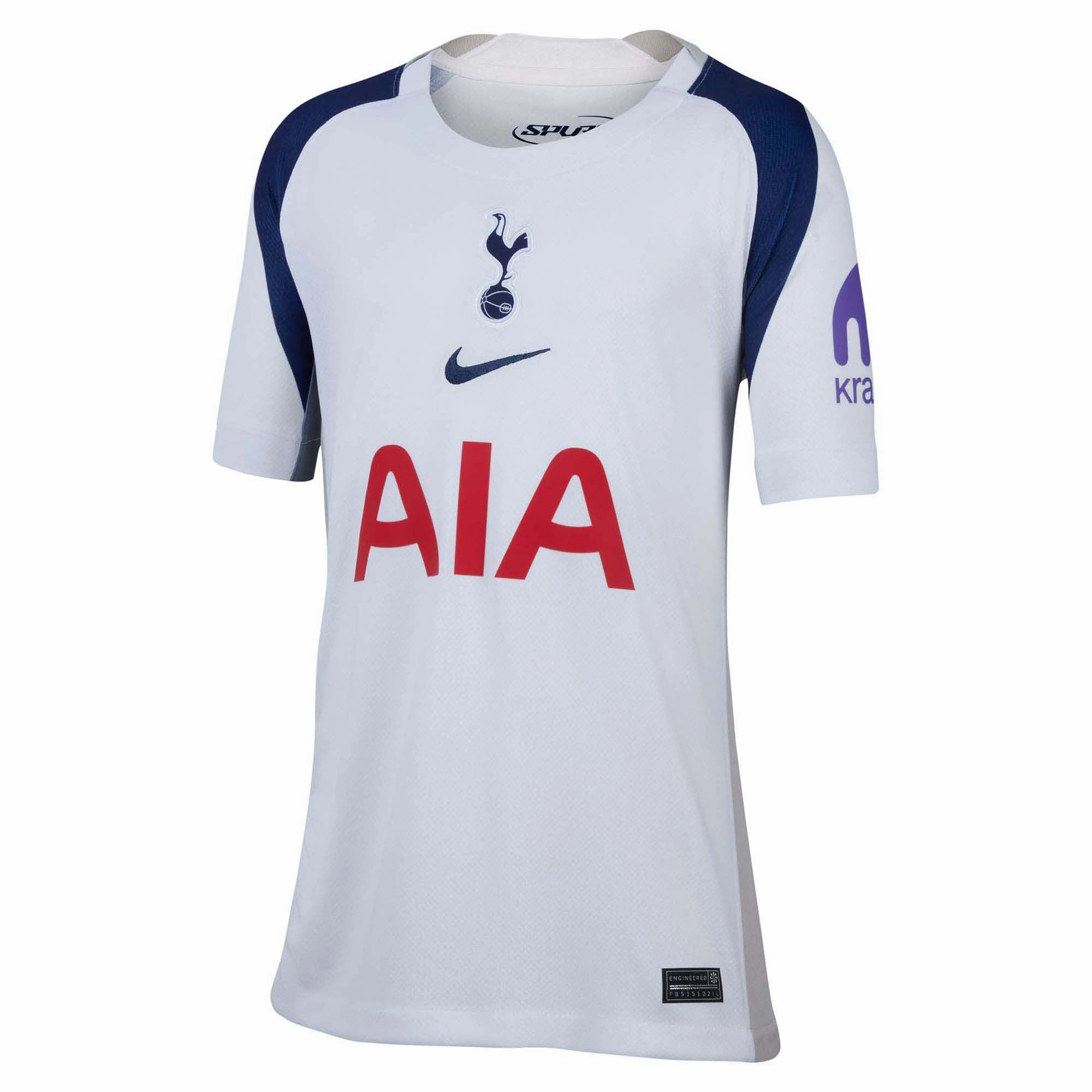 Junior's Tottenham Hotspur FC 2025/26 Stadium Home Soccer Jersey UV protection coating Free Motion