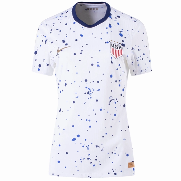 Eco Friendly Recycled Polyester Nike Womens United States 4 Star Authentic Match Home Jersey 23/24 (White/Loyal Blue)