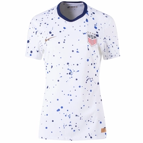 Eco Friendly Recycled Polyester Nike Womens United States 4 Star Authentic Match Home Jersey 23/24 (White/Loyal Blue)